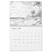 Hawaii Strände Farbe Es sich selbst Kalender (Feb 2027)