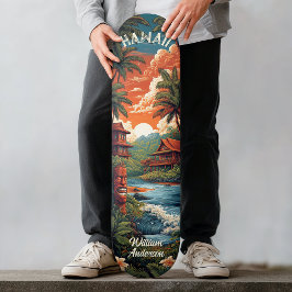 Hawaii-Strandhaus Skateboard