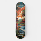 Hawaii-Strandhaus Skateboard (Vorderseite)