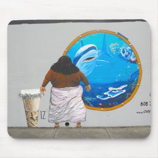 Hawaii-Straßen-Kunst-Wandgemälde Mousepad (Vorne)