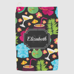 Hawaii Summer Pattern Golfhandtuch