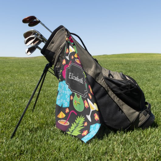 Hawaii Summer Pattern Golfhandtuch (Gras)