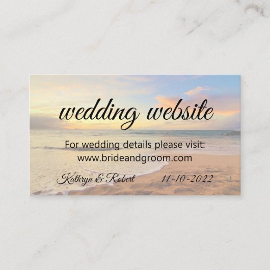 Hawaii Sunset am Strand Begleitkarte (Vorderseite)