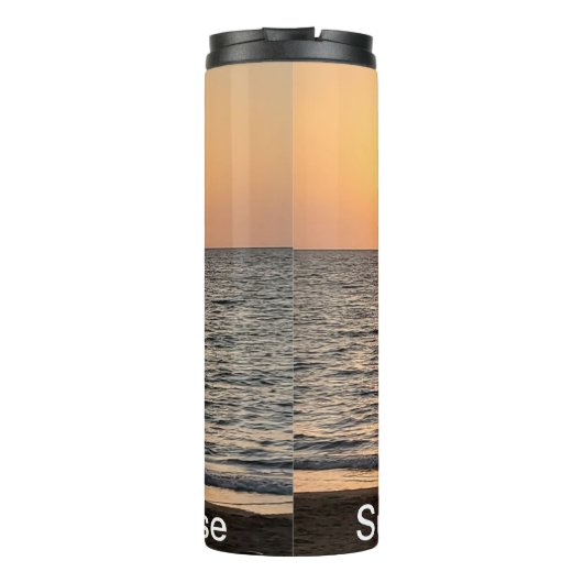 Hawaii Sunset Anpassbare Fotografie Thermosbecher (Rückseite)