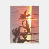 Hawaii Sunset Designed Fleece Blanket (Vorderseite)
