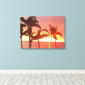 Hawaii Sunset Foto Designed Stretched Leinwand (Insitu (Holzboden))