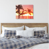 Hawaii Sunset Foto Designed Stretched Leinwand (Insitu (Schlafzimmer))