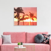 Hawaii Sunset Foto Designed Stretched Leinwand (Insitu (Wohnzimmer))