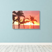 Hawaii Sunset Foto Designed Stretched Leinwand (Insitu (Holzboden))