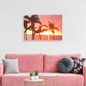 Hawaii Sunset Foto Designed Stretched Leinwand (Insitu (Wohnzimmer))
