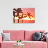 Hawaii Sunset Foto Designed Stretched Leinwand (Insitu (Wohnzimmer))