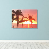 Hawaii Sunset Foto Designed Stretched Leinwand (Insitu (Holzboden))