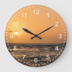 Hawaii Sunset Große Wanduhr