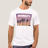 Hawaii Sunset Palm Tree Gradient Sky T-Shirt (Vorderseite)