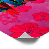 Hawaii Sunset Pink Honu Poster (Ecke)