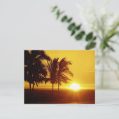 Hawaii Sunset Postcard Postkarte (Stehend Vorderseite)