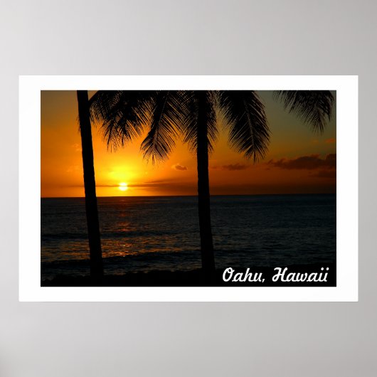 Hawaii Sunset Poster (Vorne)