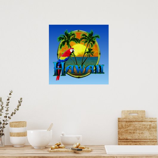 Hawaii Sunset Poster (Küche)