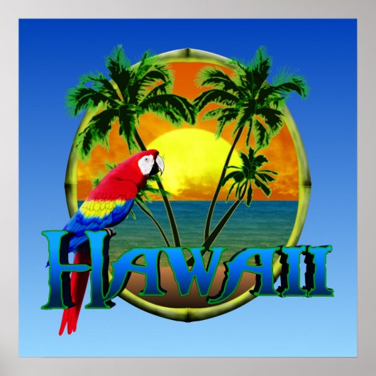 Hawaii Sunset Poster (Vorne)