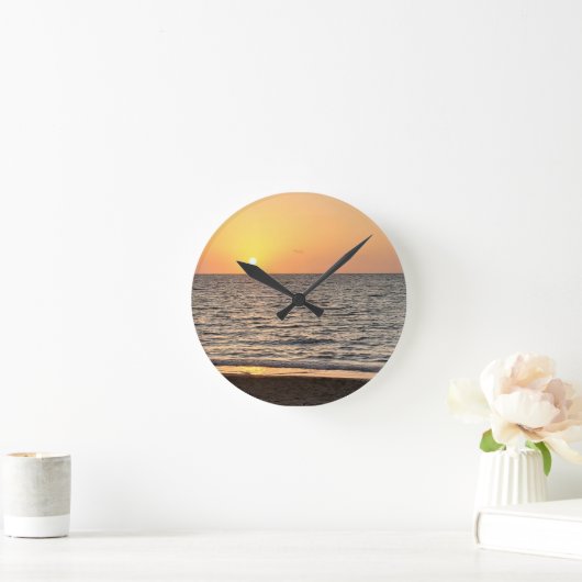 Hawaii Sunset Runde Wanduhr (Zuhause)