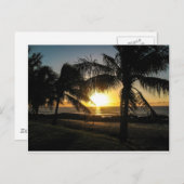 Hawaii Sunset Sharks Cove Postkarte (Vorne/Hinten)