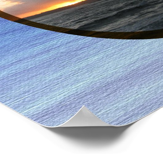 Hawaii Sunset Sonnenbrille Poster (Ecke)