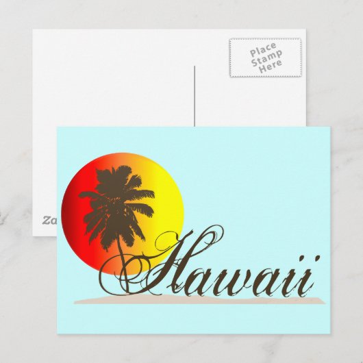 Hawaii Sunset Souvenir Postkarte (Vorne/Hinten)