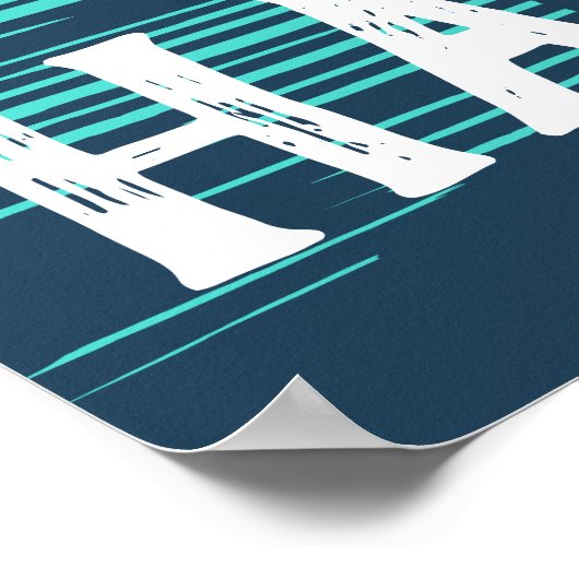 Hawaii Sunset Sunrise Graphic Topical Rainforest Poster (Ecke)