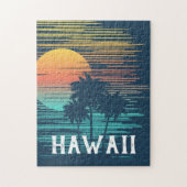 Hawaii Sunset Sunrise Graphic Topical Rainforest Puzzle (Vertikal)