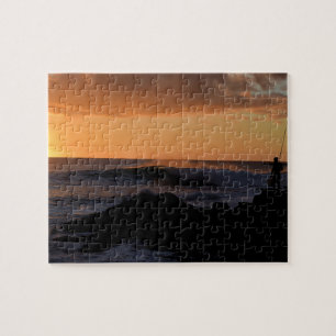 Hawaii Sunset Surf Fishing - 8x10 - 110 Stk. Puzzle