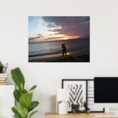 Hawaii Sunset und zwei Flitterwochen Poster (Heimbüro)