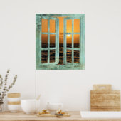 Hawaii Sunset Window Poster (Küche)