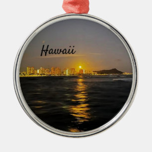 Hawaii Supermoon Sunset Cruise Moon Ornament Aus Metall