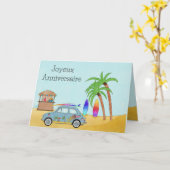 Hawaii Surf Fiat 500 Karte (Gelbe Blume)