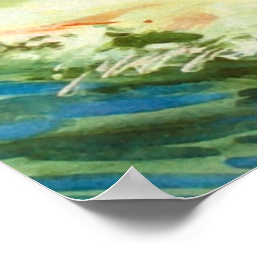 Hawaii Surf Vintage Reise Poster (Ecke)