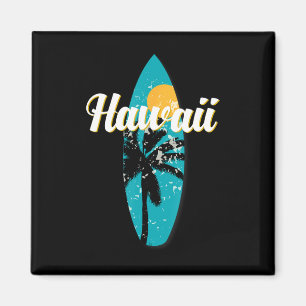 Hawaii Surfen Aloha Vintage Retro Surfbrett Strand Magnet