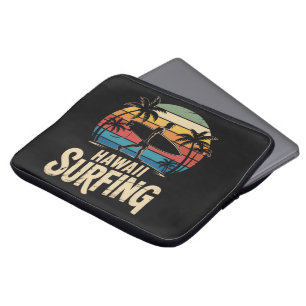Hawaii Surfen Retro - Vintage Sonnenuntergang Stra Laptopschutzhülle