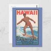 Hawaii Surfer Postkarte (Vorne/Hinten)