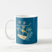 Hawaii Surfer Skeleton Halloween Beach Y Soky Surf Kaffeetasse (Links)