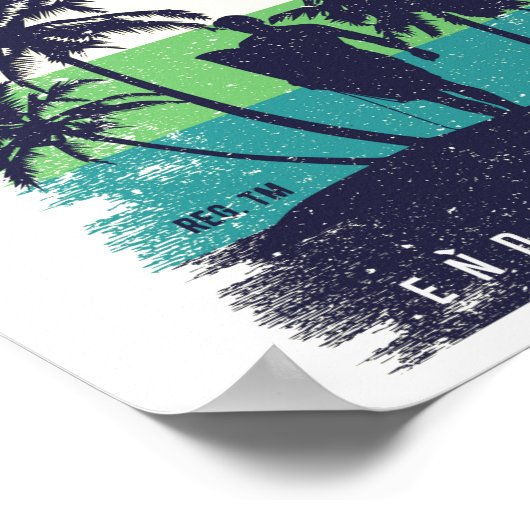 Hawaii Surfparadies Reisen Poster (Ecke)