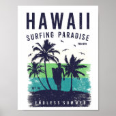 Hawaii Surfparadies Reisen Poster (Vorne)