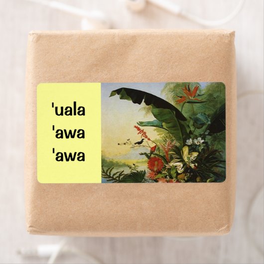 Hawaii Sweet Potato Beer Homebrew Label uala awa (Insitu)