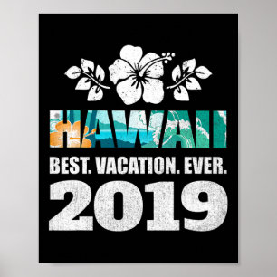 Hawaii T-Shirt Beste Ferien Aller Zeiten Souvenir Poster