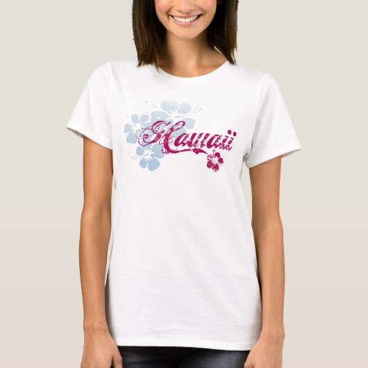 Hawaii-T - Shirt | Bunte hawaiianische Blume (Vorderseite)
