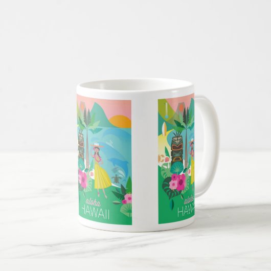 Hawaii-Tasse Kaffeetasse (VorderseiteRechts)