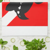Hawaii-Tauchen-Flagge Küchentuch (Gefaltet)