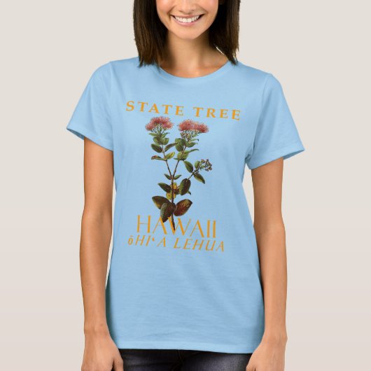Hawaii Territory Endemic Tree Lehua Tree T-Shirt (Vorderseite)