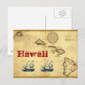 Hawaii-Test Postkarte (Vorne/Hinten)