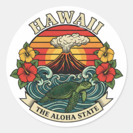 Hawaii: The Aloha State Runder Aufkleber