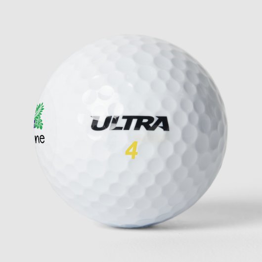Hawaii Thema mit Hibiskus Blume für Golfer Golfball (Logo)